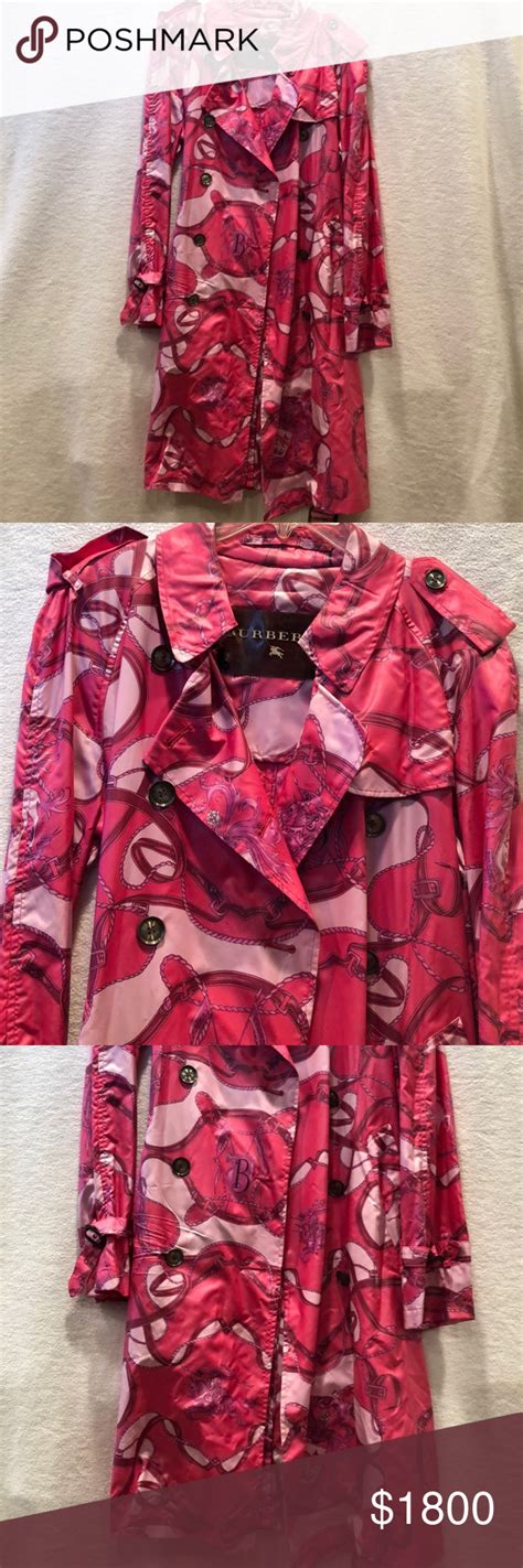 burberry hot pink raincoat